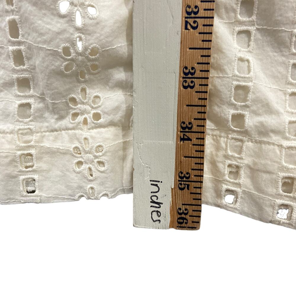Banana Republic Eyelet Sleeveless Pocket Dress Ivory Size 6 - Picture 7 of 7